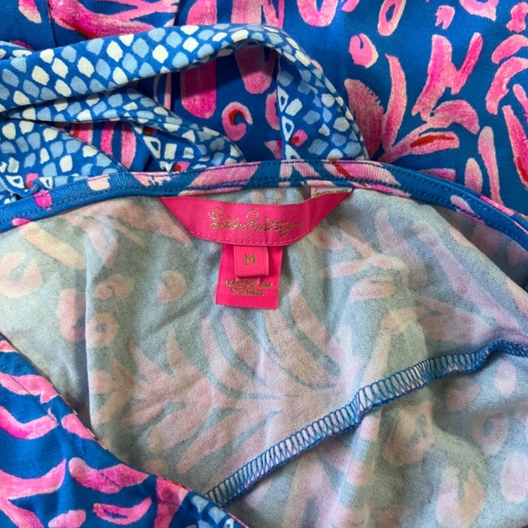 Lilly Pulitzer Ophelia Swing Dress in Pundy Blue La Zebra Pink Size M - Picture 8 of 11